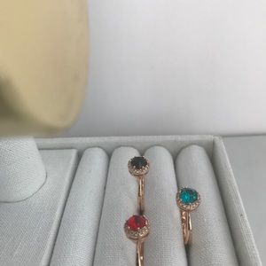 Rose gold rotating ajustable rings